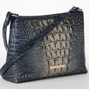 Brahmin LORELEI Twilight Blue Ombre Melbourne Leather Bag ✨ COA, DUST BAG